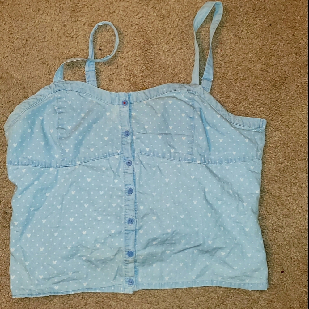 Disney mickey denim tank top